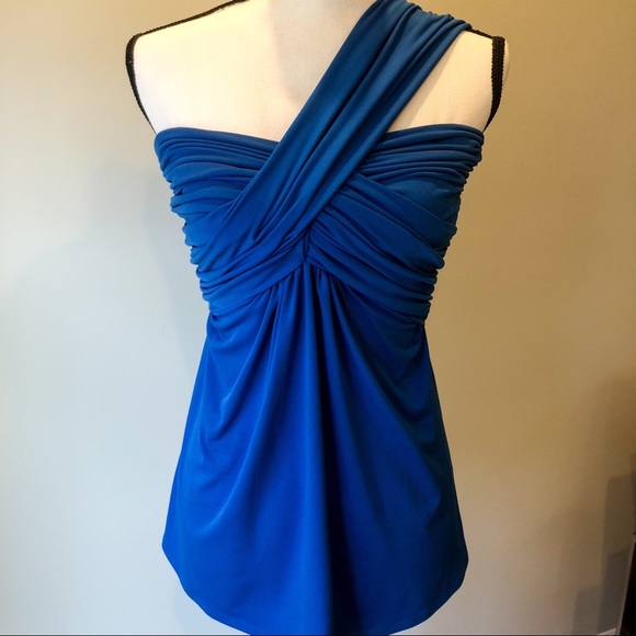 Tops - One shoulder top cobalt blue